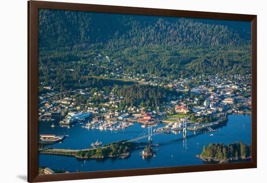 Aerial view of Sitka, Baranof Island, Alexander Archipelago, Southeast Alaska, USA-Mark A Johnson-Framed Photographic Print