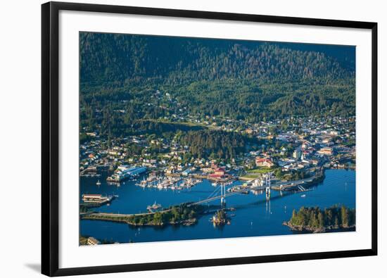 Aerial view of Sitka, Baranof Island, Alexander Archipelago, Southeast Alaska, USA-Mark A Johnson-Framed Photographic Print