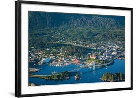 Aerial view of Sitka, Baranof Island, Alexander Archipelago, Southeast Alaska, USA-Mark A Johnson-Framed Photographic Print