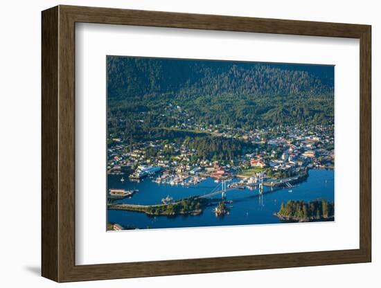 Aerial view of Sitka, Baranof Island, Alexander Archipelago, Southeast Alaska, USA-Mark A Johnson-Framed Photographic Print