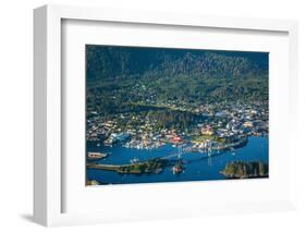 Aerial view of Sitka, Baranof Island, Alexander Archipelago, Southeast Alaska, USA-Mark A Johnson-Framed Photographic Print