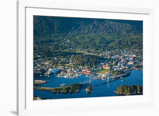 Aerial view of Sitka, Baranof Island, Alexander Archipelago, Southeast Alaska, USA-Mark A Johnson-Framed Photographic Print