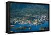 Aerial view of Sitka, Baranof Island, Alexander Archipelago, Southeast Alaska, USA-Mark A Johnson-Framed Stretched Canvas