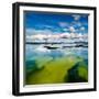 Aerial view of Skutustadagigar Pseudocrater, Lake Myvatn, Iceland. The craters were formed by st...-null-Framed Photographic Print