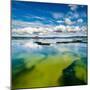 Aerial view of Skutustadagigar Pseudocrater, Lake Myvatn, Iceland. The craters were formed by st...-null-Mounted Photographic Print