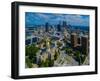 Aerial view of skyline and Georgia State Capitol Building in Atlanta, Georgia, USA-null-Framed Photographic Print