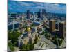 Aerial view of skyline and Georgia State Capitol Building in Atlanta, Georgia, USA-null-Mounted Photographic Print
