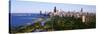 Aerial View of Skyline, Chicago, Illinois, USA-null-Stretched Canvas