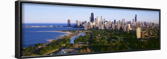 Aerial View of Skyline, Chicago, Illinois, USA-null-Framed Photographic Print