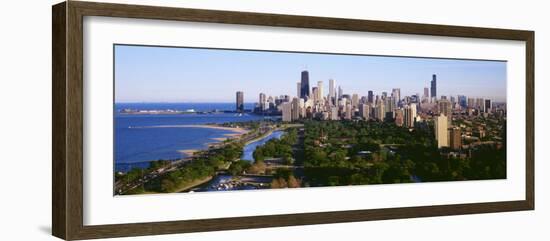 Aerial View of Skyline, Chicago, Illinois, USA-null-Framed Photographic Print