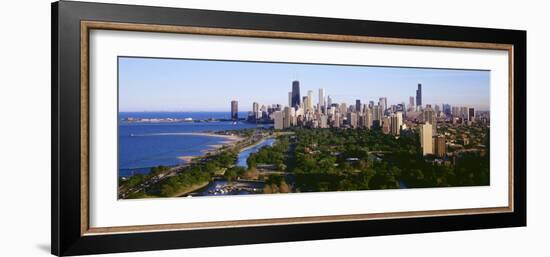 Aerial View of Skyline, Chicago, Illinois, USA-null-Framed Photographic Print