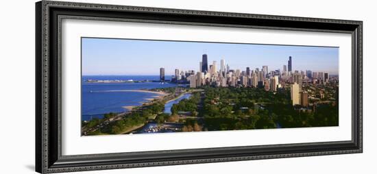 Aerial View of Skyline, Chicago, Illinois, USA-null-Framed Photographic Print