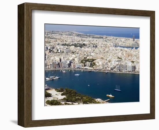Aerial View of Sliema, Malta, Mediterranean, Europe-Tondini Nico-Framed Photographic Print
