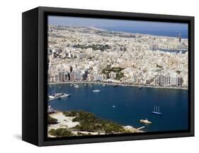 Aerial View of Sliema, Malta, Mediterranean, Europe-Tondini Nico-Framed Stretched Canvas