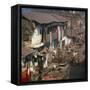 Aerial View of Slum Housing in Calcutta, India-null-Framed Stretched Canvas