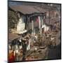 Aerial View of Slum Housing in Calcutta, India-null-Mounted Photographic Print