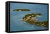 Aerial View of Small Island in Caribbean Sea, Guadalupe, French Antilles-Vittorio Sciosia-Framed Stretched Canvas