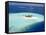 Aerial View of Small Island, Maldives, Indian Ocean, Asia-Sakis Papadopoulos-Framed Stretched Canvas