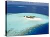 Aerial View of Small Island, Maldives, Indian Ocean, Asia-Sakis Papadopoulos-Stretched Canvas