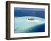 Aerial View of Small Island, Maldives, Indian Ocean, Asia-Sakis Papadopoulos-Framed Photographic Print