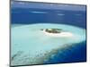 Aerial View of Small Island, Maldives, Indian Ocean, Asia-Sakis Papadopoulos-Mounted Photographic Print