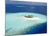 Aerial View of Small Island, Maldives, Indian Ocean, Asia-Sakis Papadopoulos-Mounted Photographic Print
