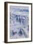 Aerial view of snow covered mountain range, Alaska, USA-Keren Su-Framed Photographic Print