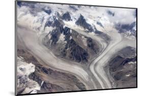 Aerial view of snow mountain and glacier on Tibetan Plateau, China-Keren Su-Mounted Photographic Print