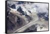 Aerial view of snow mountain and glacier on Tibetan Plateau, China-Keren Su-Framed Stretched Canvas