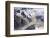 Aerial view of snow mountain and glacier on Tibetan Plateau, China-Keren Su-Framed Photographic Print