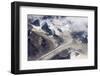 Aerial view of snow mountain and glacier on Tibetan Plateau, China-Keren Su-Framed Photographic Print