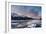 Aerial view of snowcapped mountains and frozen Lake Silvaplana at sunrise-Roberto Moiola-Framed Photographic Print