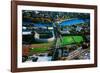 Aerial View of Soldiers Field, home of Harvard Crimson, Harvard, Cambridge, Boston, MA-null-Framed Photographic Print