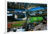 Aerial View of Soldiers Field, home of Harvard Crimson, Harvard, Cambridge, Boston, MA-null-Framed Photographic Print