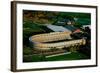 Aerial View of Soldiers Field, home of Harvard Crimson, Harvard, Cambridge, Boston, MA-null-Framed Photographic Print