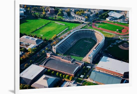 Aerial View of Soldiers Field, home of Harvard Crimson, Harvard, Cambridge, Boston, MA-null-Framed Photographic Print