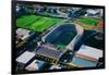 Aerial View of Soldiers Field, home of Harvard Crimson, Harvard, Cambridge, Boston, MA-null-Framed Photographic Print