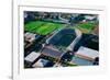 Aerial View of Soldiers Field, home of Harvard Crimson, Harvard, Cambridge, Boston, MA-null-Framed Photographic Print