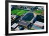 Aerial View of Soldiers Field, home of Harvard Crimson, Harvard, Cambridge, Boston, MA-null-Framed Photographic Print