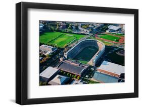 Aerial View of Soldiers Field, home of Harvard Crimson, Harvard, Cambridge, Boston, MA-null-Framed Photographic Print