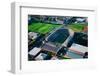 Aerial View of Soldiers Field, home of Harvard Crimson, Harvard, Cambridge, Boston, MA-null-Framed Photographic Print