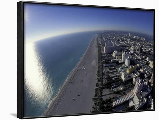 Aerial View of South Beach, Miami, Florida, USA-Robin Hill-Framed Photographic Print