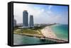 Aerial View of South Miami Beach-Gino Santa Maria-Framed Stretched Canvas