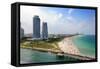 Aerial View of South Miami Beach-Gino Santa Maria-Framed Stretched Canvas