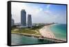 Aerial View of South Miami Beach-Gino Santa Maria-Framed Stretched Canvas