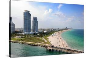 Aerial View of South Miami Beach-Gino Santa Maria-Stretched Canvas