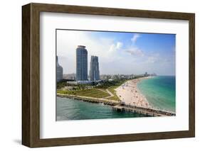 Aerial View of South Miami Beach-Gino Santa Maria-Framed Photographic Print