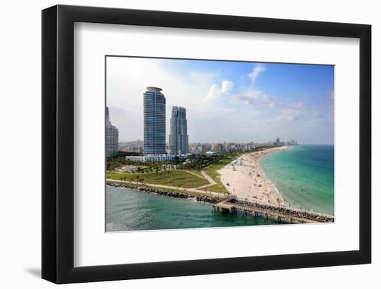 Aerial View of South Miami Beach-Gino Santa Maria-Framed Photographic Print