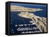 Aerial View of St. Angelo Fort in Vittoriosa in Front of Valletta, Malta, Mediterranean-Tondini Nico-Framed Stretched Canvas