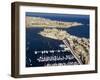 Aerial View of St. Angelo Fort in Vittoriosa in Front of Valletta, Malta, Mediterranean-Tondini Nico-Framed Photographic Print